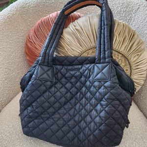 MZ Wallace Sutton Deluxe Small Quilted Nylon Bag, Black